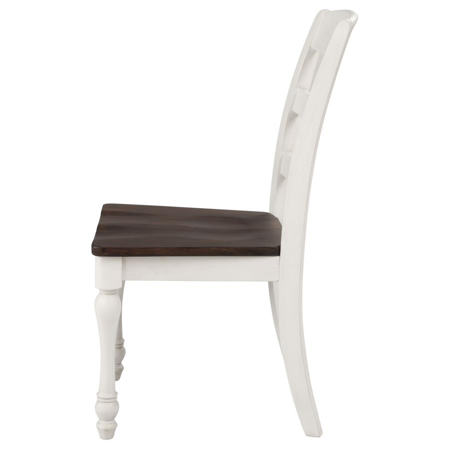 (image for) Madelyn Wood Dining Side Chair Coastal White (Set of 2)