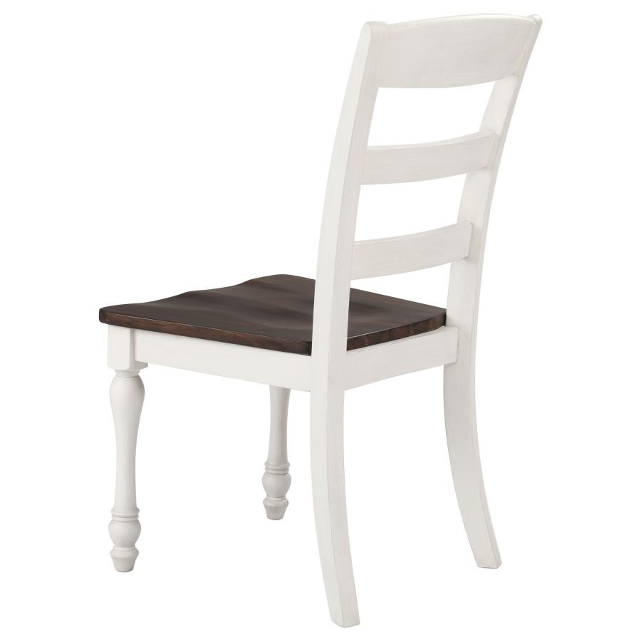 (image for) Madelyn Wood Dining Side Chair Coastal White (Set of 2)