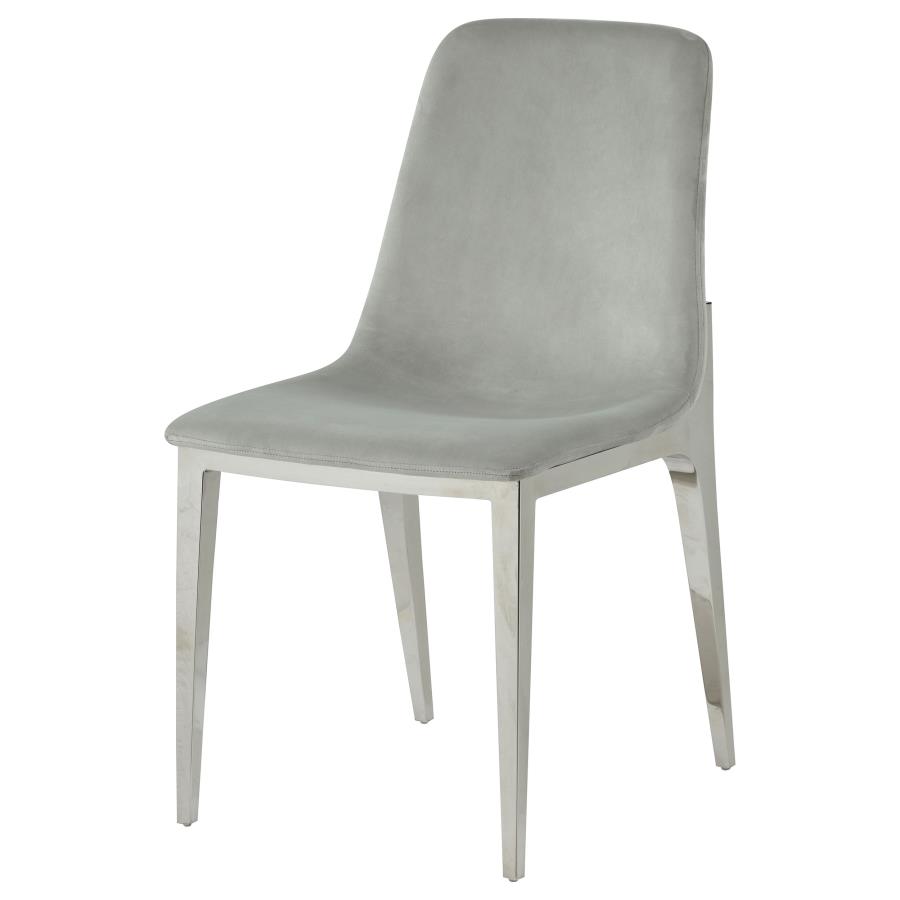 (image for) Irene Upholstered Dining Side Chair Light Grey (Set of 4)