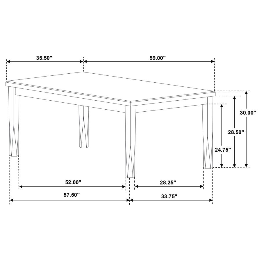 (image for) Appleton 5-piece Rectangular Dining Set Distressed White