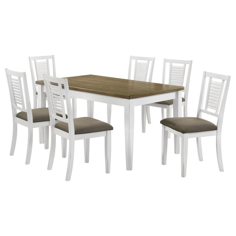 (image for) Appleton 7-piece Rectangular Dining Set Distressed White