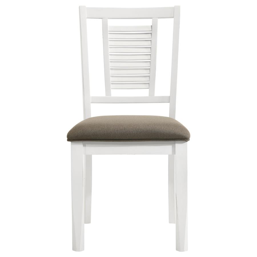 (image for) Appleton Wood Dining Side Chair Distressed White (Set of 2)