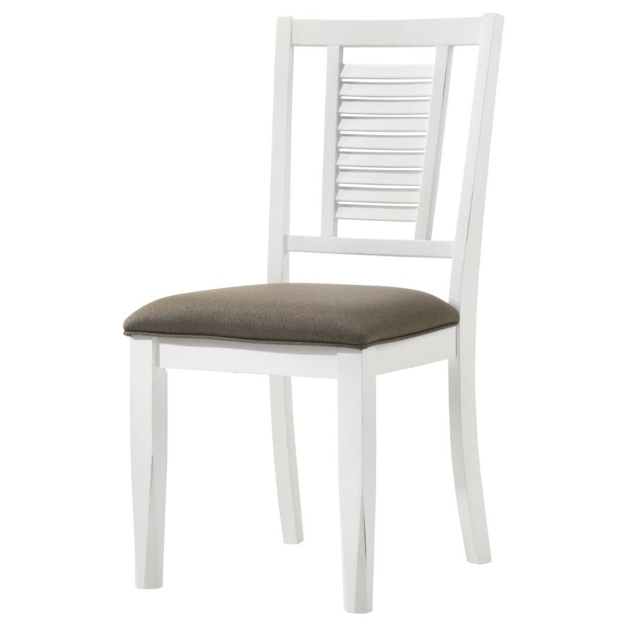 (image for) Appleton Wood Dining Side Chair Distressed White (Set of 2)