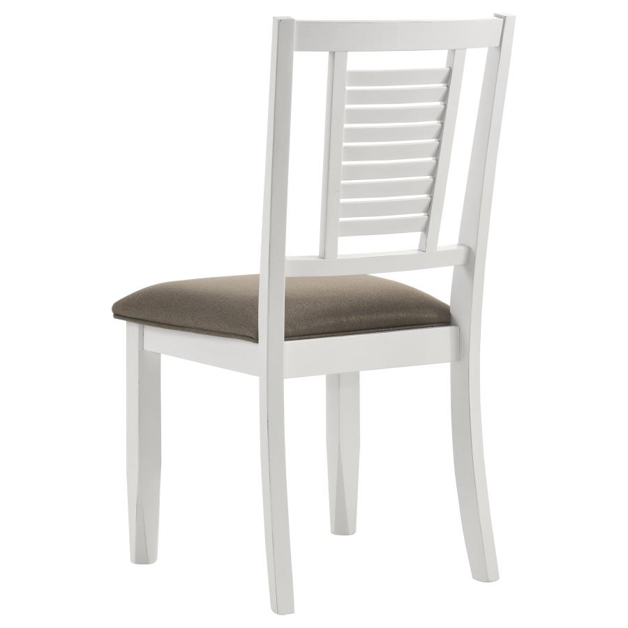 (image for) Appleton Wood Dining Side Chair Distressed White (Set of 2)