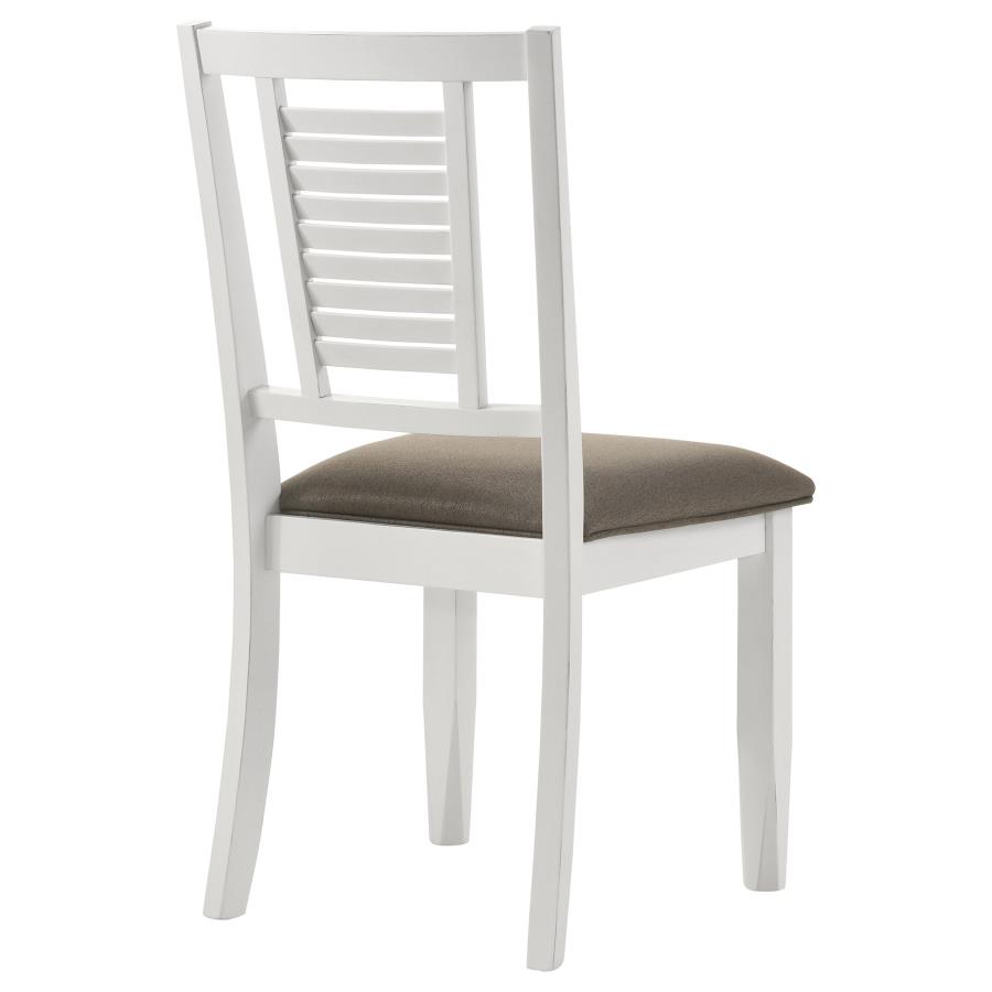 (image for) Appleton Wood Dining Side Chair Distressed White (Set of 2)