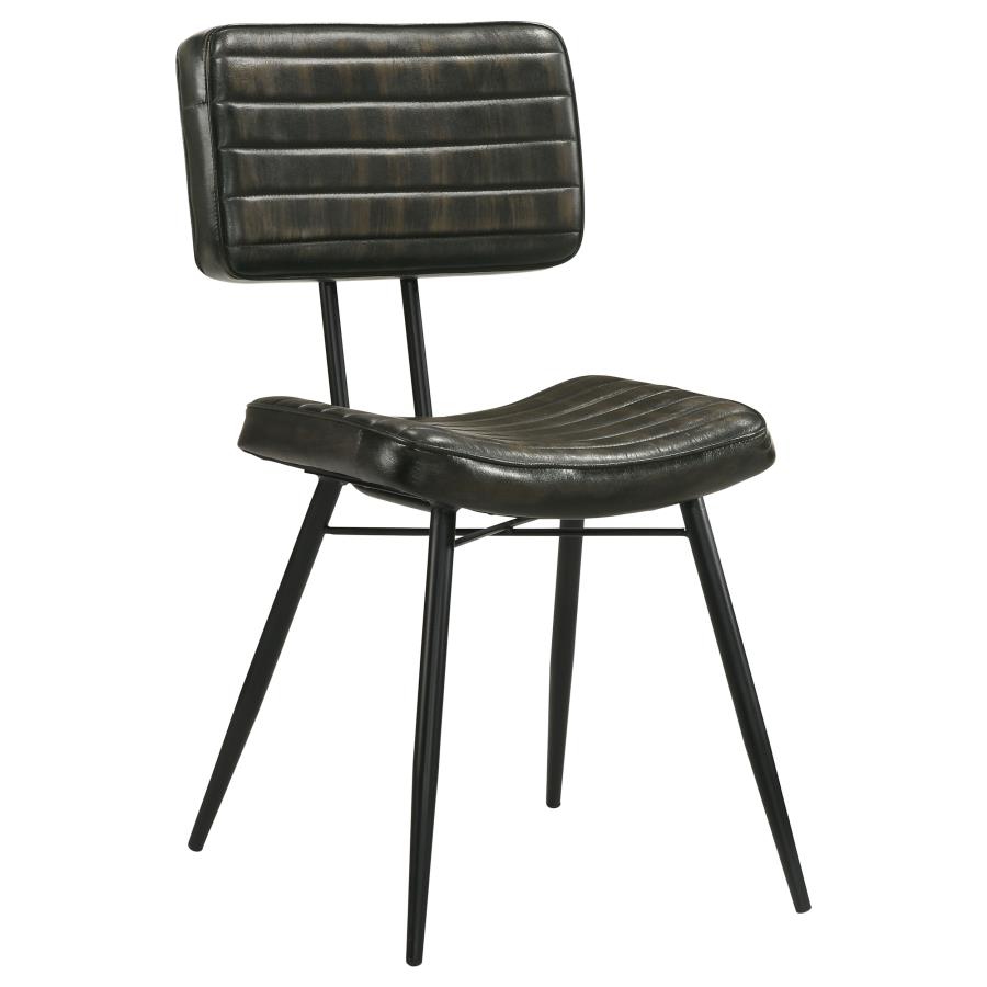 (image for) Misty Leather Upholstered Dining Chair Espresso (Set of 2)