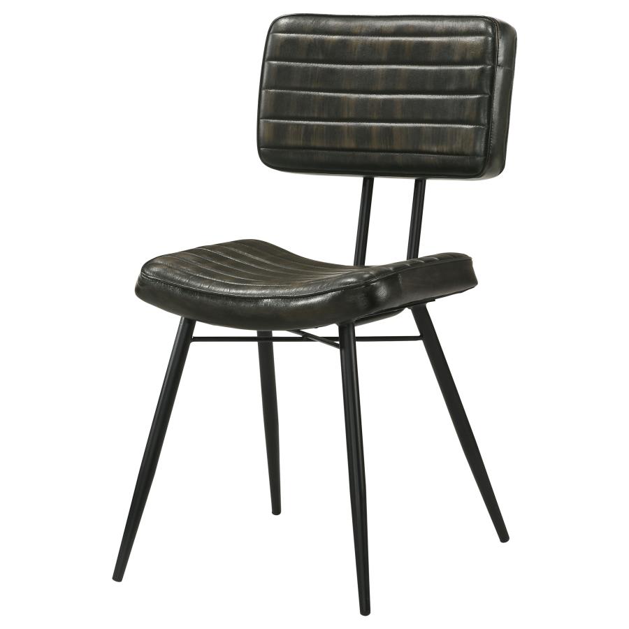 (image for) Misty Leather Upholstered Dining Chair Espresso (Set of 2)