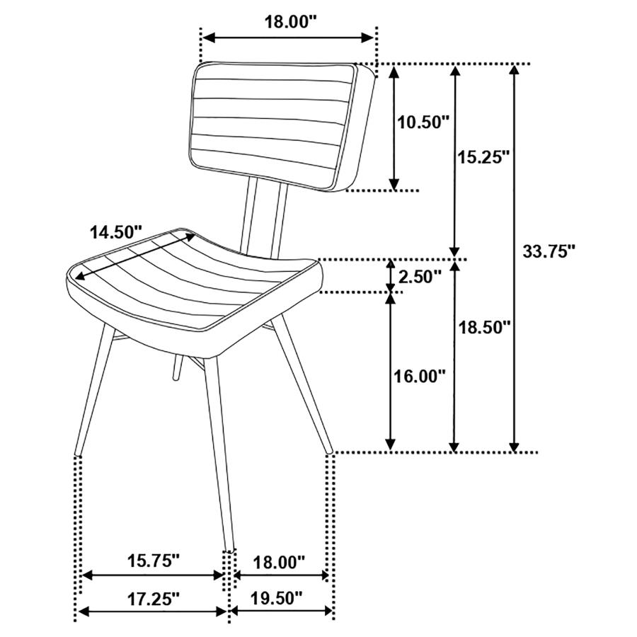 (image for) Misty Leather Upholstered Dining Chair Espresso (Set of 2)