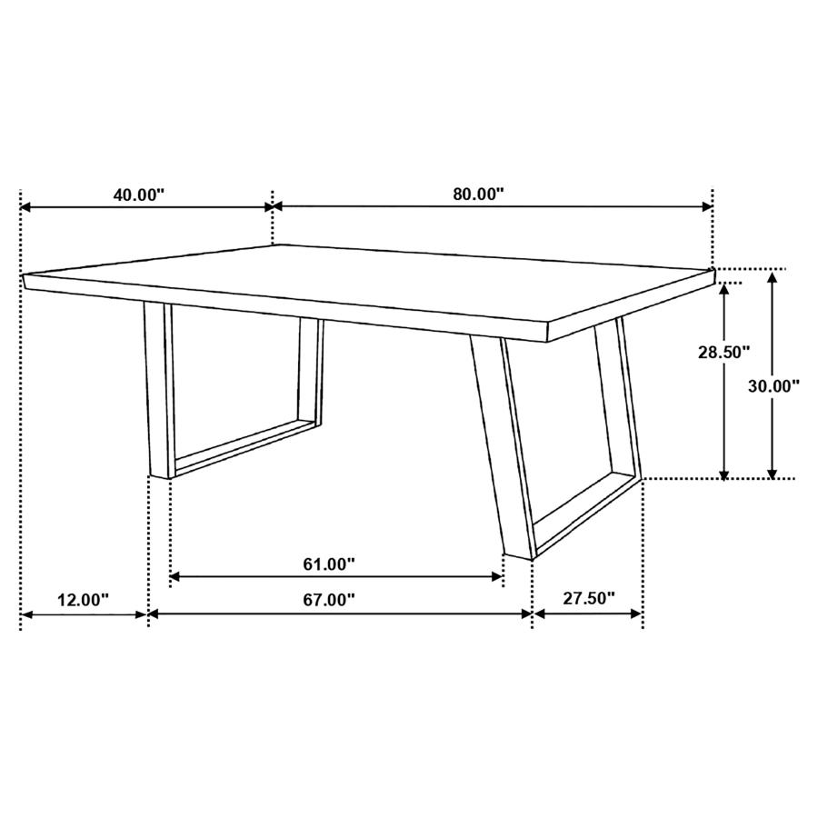 (image for) Misty 5-piece Rectangular Dining Set Sheesham and Espresso