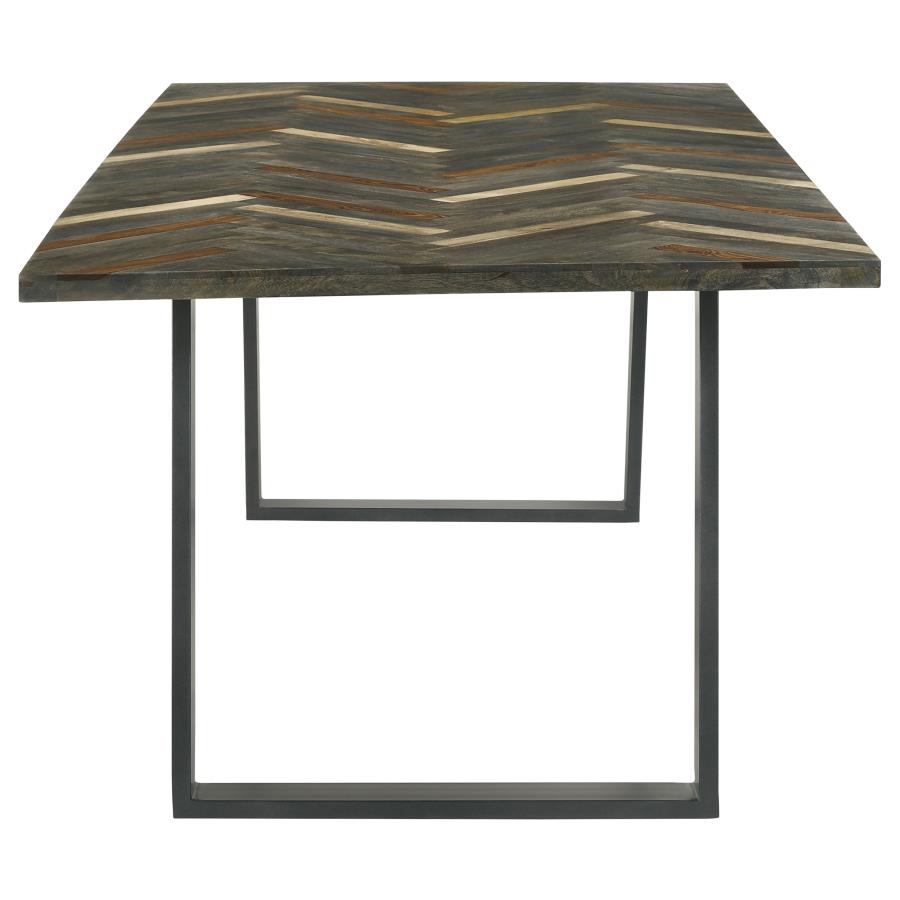 (image for) Misty 80-inch Solid Wood Dining Table Grey Sheesham