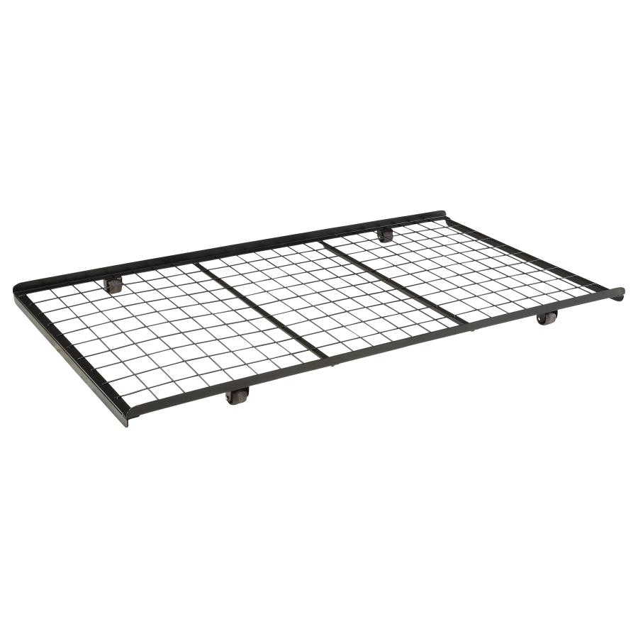 (image for) Eden Metal Twin Trundle Bed Black