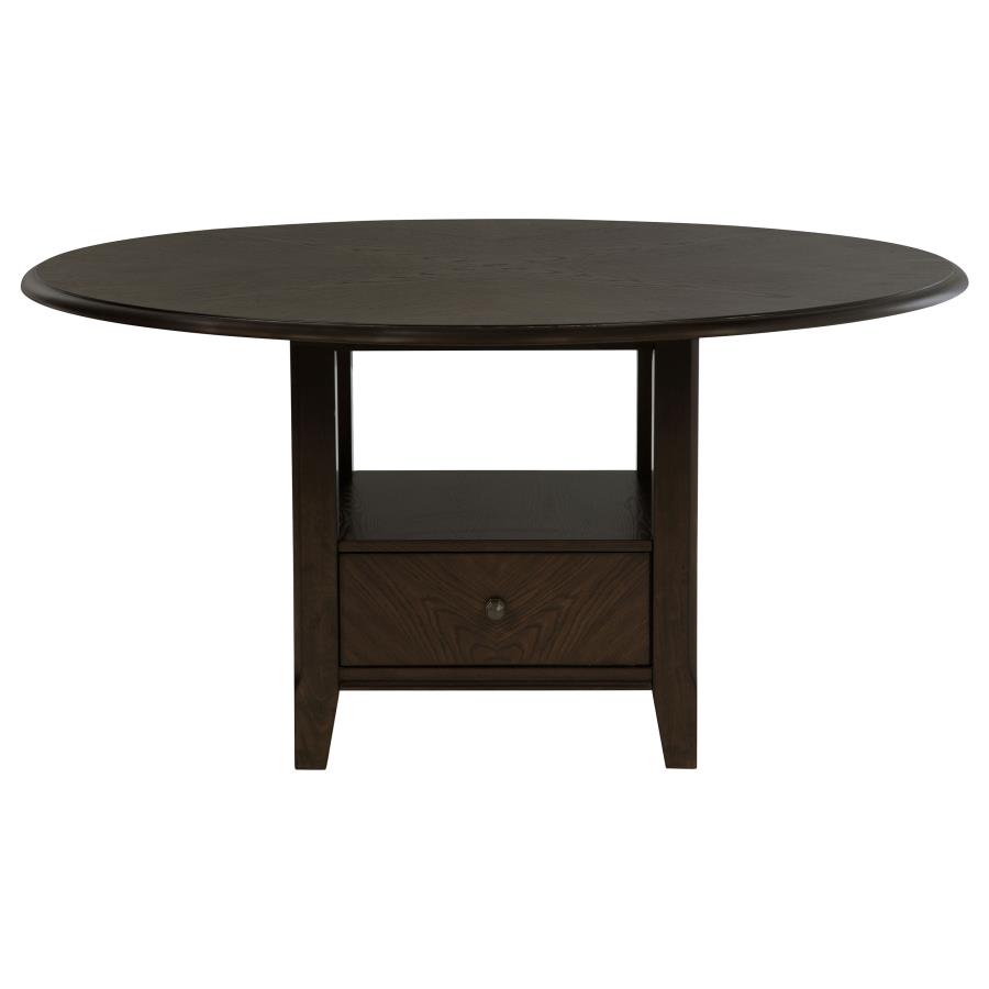 (image for) Twyla 5-piece 60-inch Round Wood Dining Table Set Dark Cocoa