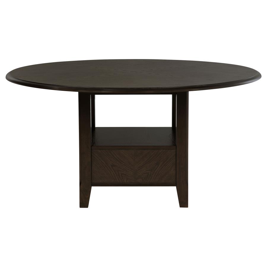 (image for) Twyla 5-piece 60-inch Round Wood Dining Table Set Dark Cocoa