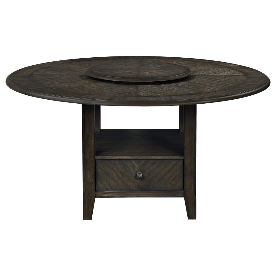 (image for) Twyla 5-piece Round Storage Base Dining Table Set Dark Cocoa