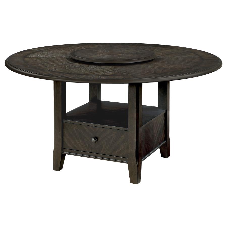 (image for) Twyla 5-piece Round Storage Base Dining Table Set Dark Cocoa