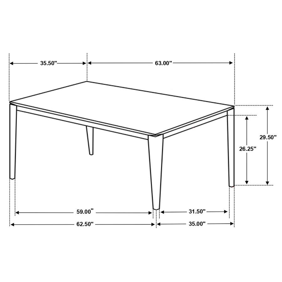 (image for) Stevie 5-piece Rectangular Dining Table Set Grey and Black