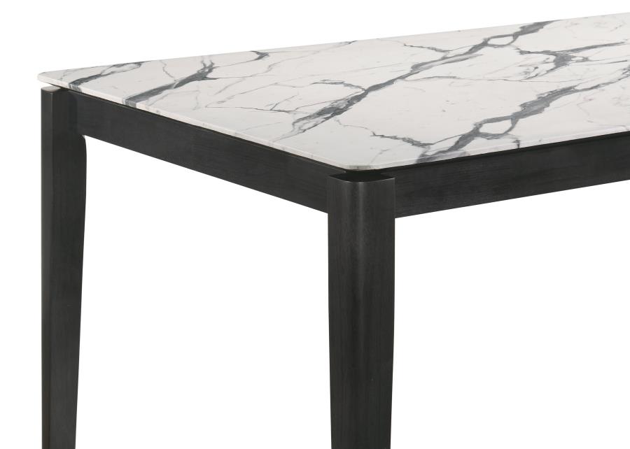 (image for) Stevie Rectangular 63-inch Faux Marble Dining Table White