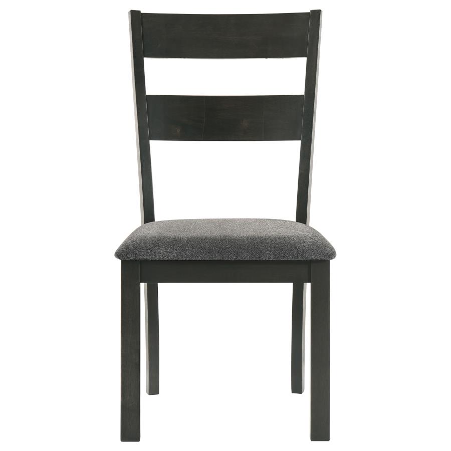 (image for) Jakob Ladder Back Wood Dining Side Chair Black (Set of 2)