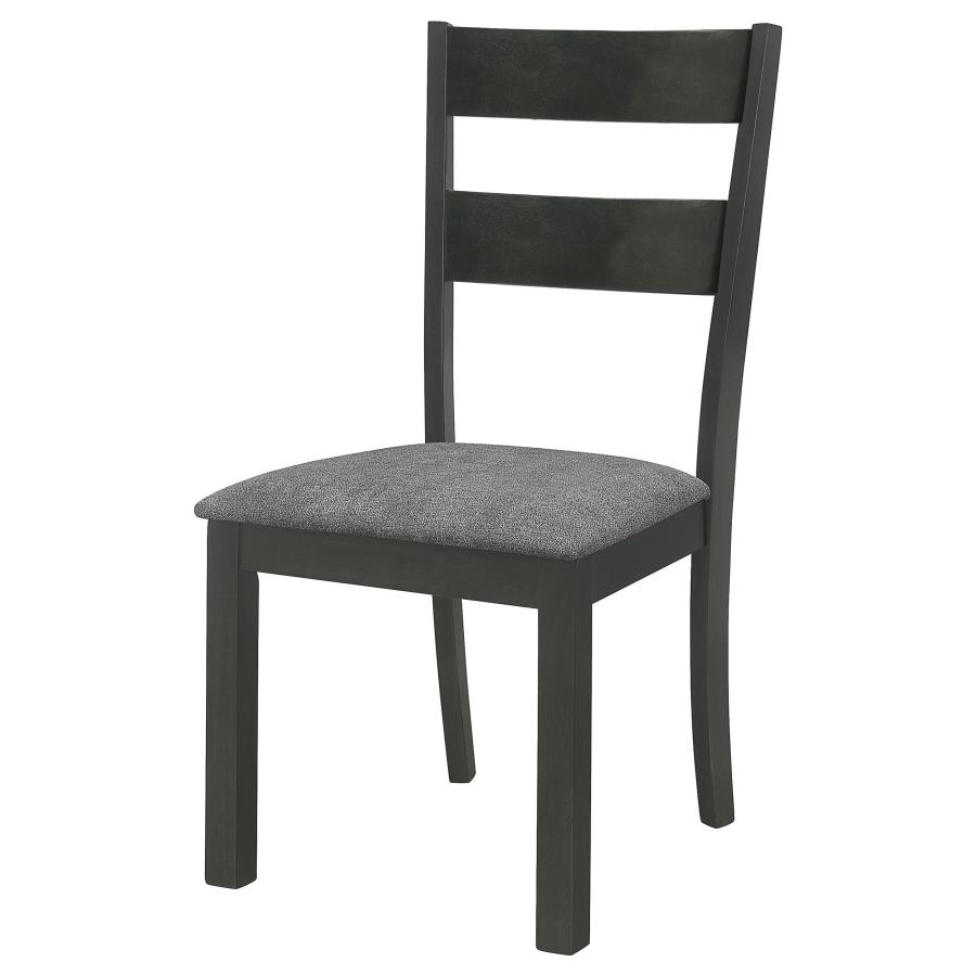 (image for) Jakob Ladder Back Wood Dining Side Chair Black (Set of 2)