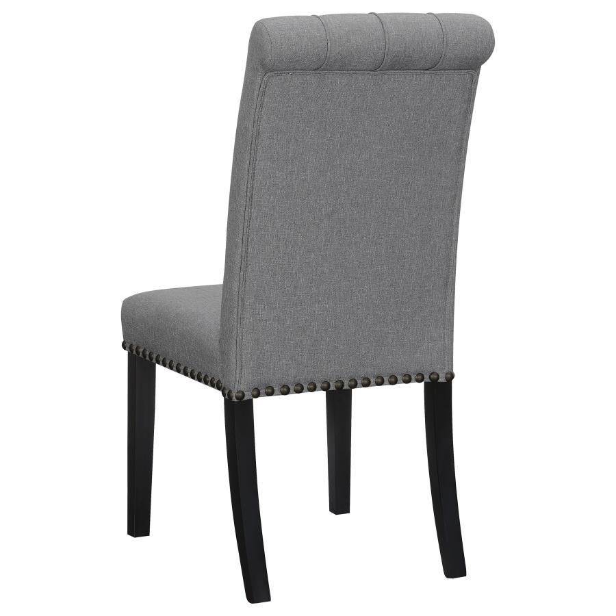 (image for) Alana Fabric Upholstered Dining Side Chair Grey (Set of 2)