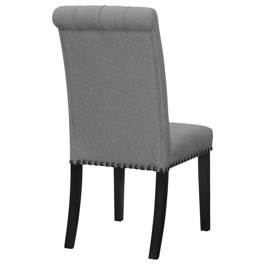 (image for) Alana Fabric Upholstered Dining Side Chair Grey (Set of 2)