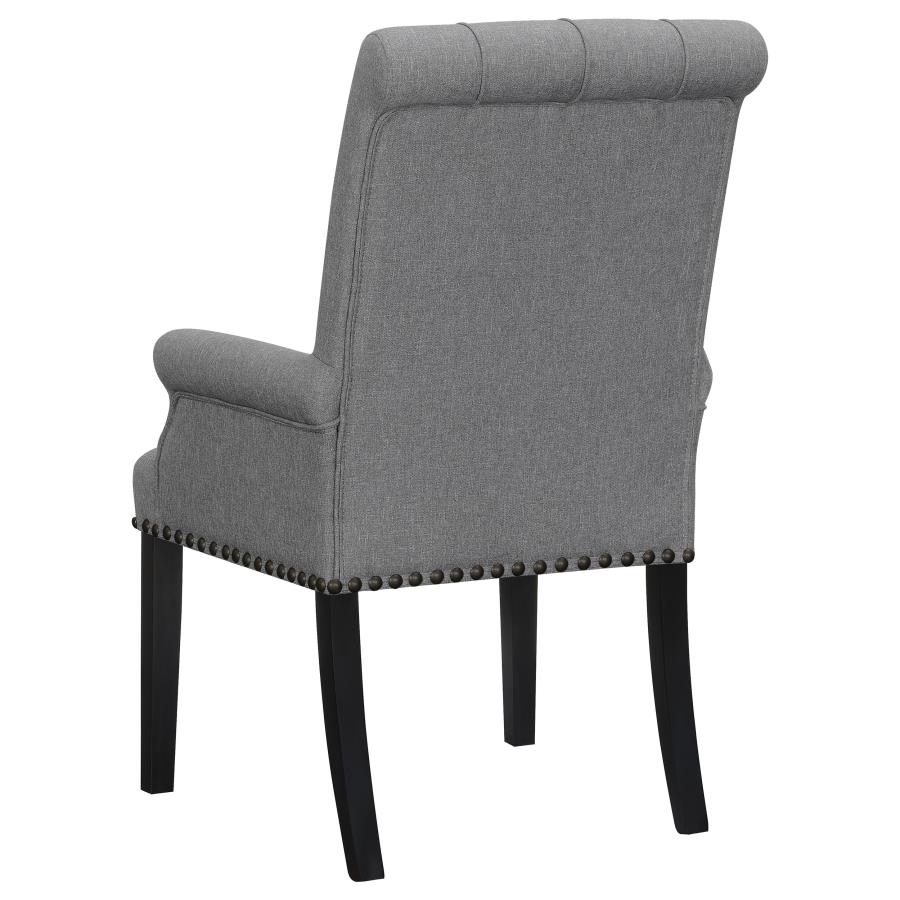 (image for) Alana Fabric Upholstered Dining Arm Chair Grey