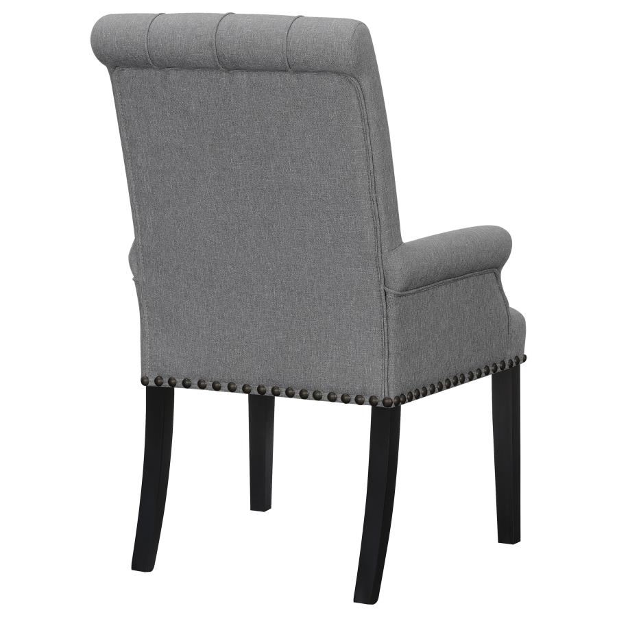 (image for) Alana Fabric Upholstered Dining Arm Chair Grey