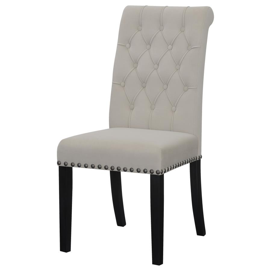 (image for) Alana Velvet Upholstered Dining Side Chair Sand (Set of 2)