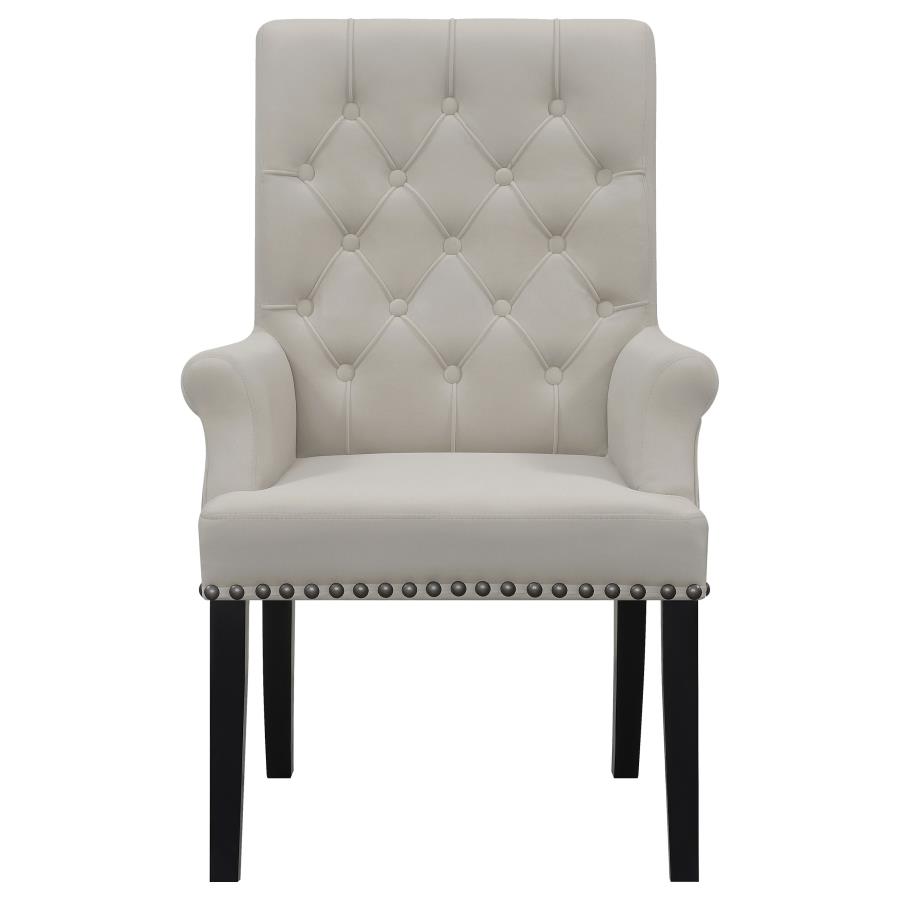 (image for) Alana Velvet Upholstered Dining Arm Chair Sand