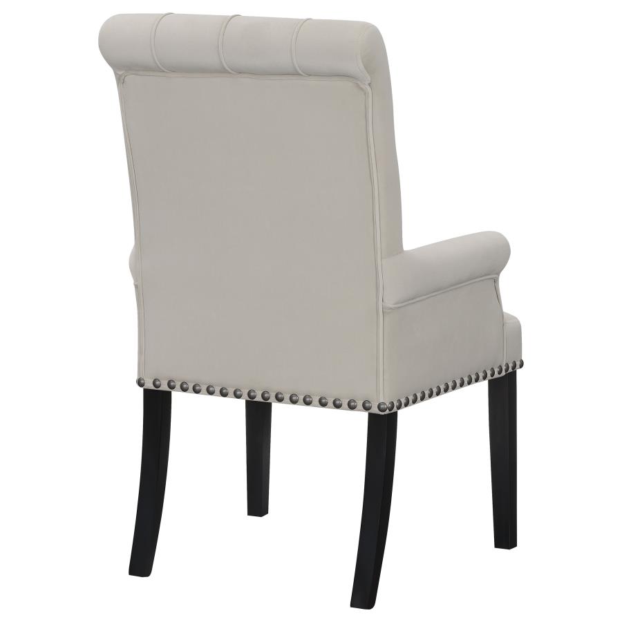 (image for) Alana Velvet Upholstered Dining Arm Chair Sand