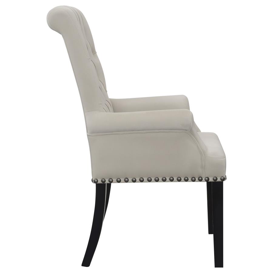 (image for) Alana Velvet Upholstered Dining Arm Chair Sand