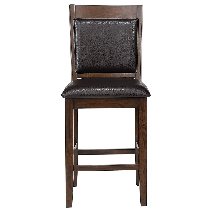 (image for) Dewey Upholstered Counter Chair Walnut (Set of 2)