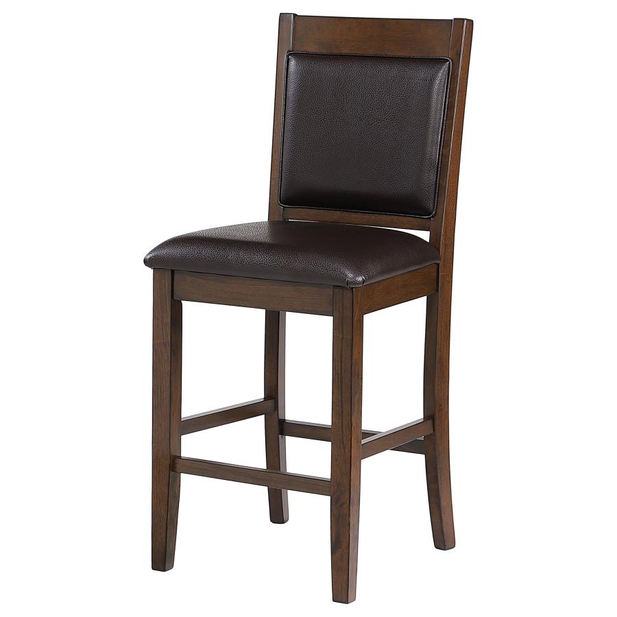 (image for) Dewey Upholstered Counter Chair Walnut (Set of 2)