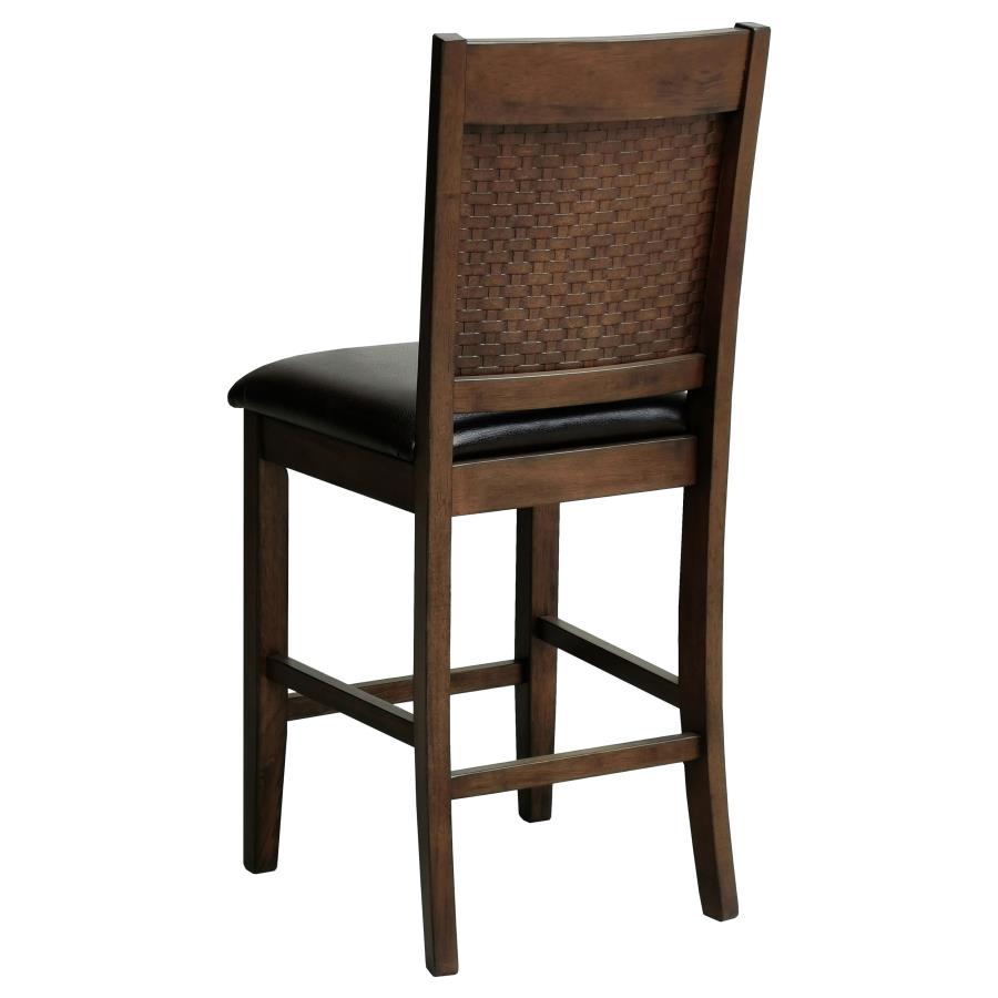 (image for) Dewey Upholstered Counter Chair Walnut (Set of 2)