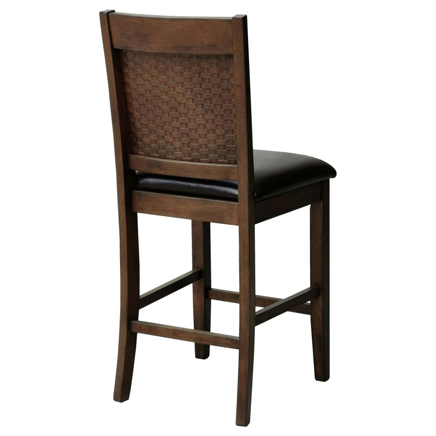 (image for) Dewey Upholstered Counter Chair Walnut (Set of 2)