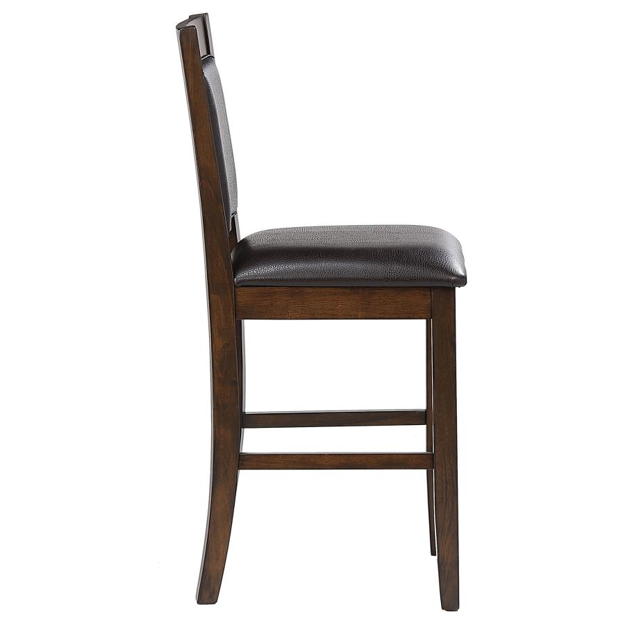 (image for) Dewey Upholstered Counter Chair Walnut (Set of 2)