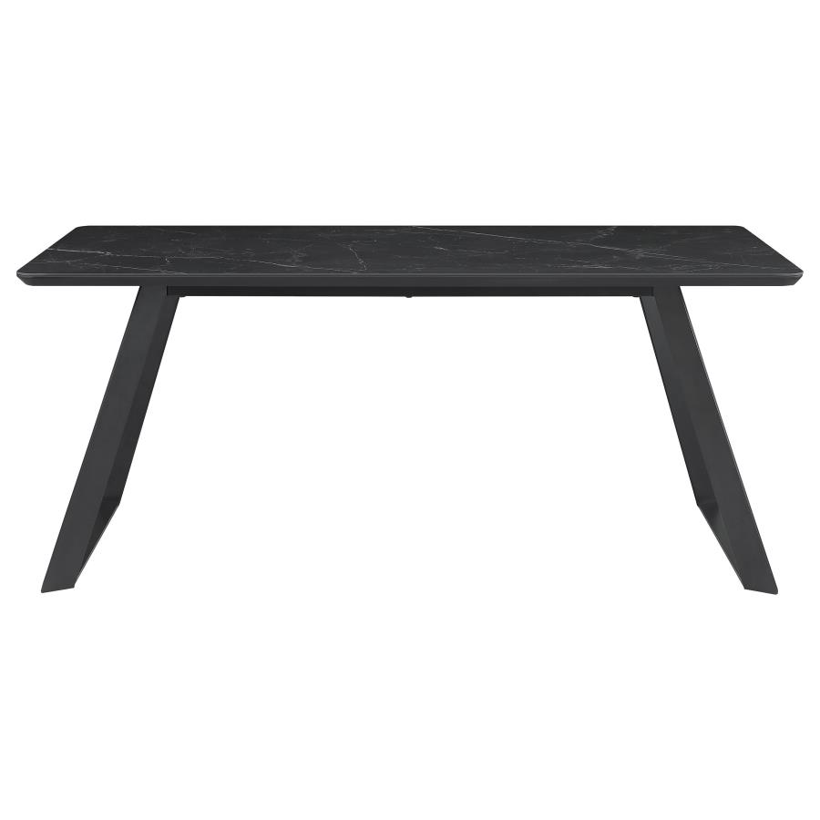 (image for) Smith Rectangular 71-inch Ceramic Top Dining Table Black