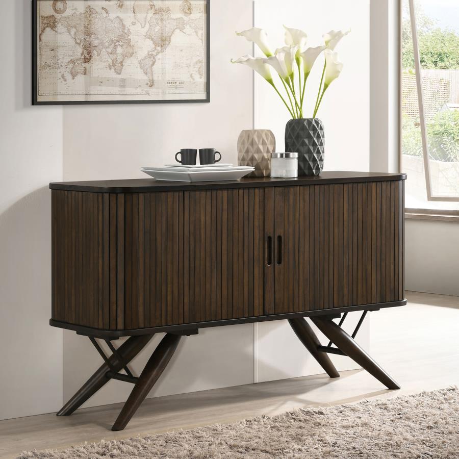 (image for) Wes 2-door Sideboard Buffet Storage Cabinet Dark Walnut