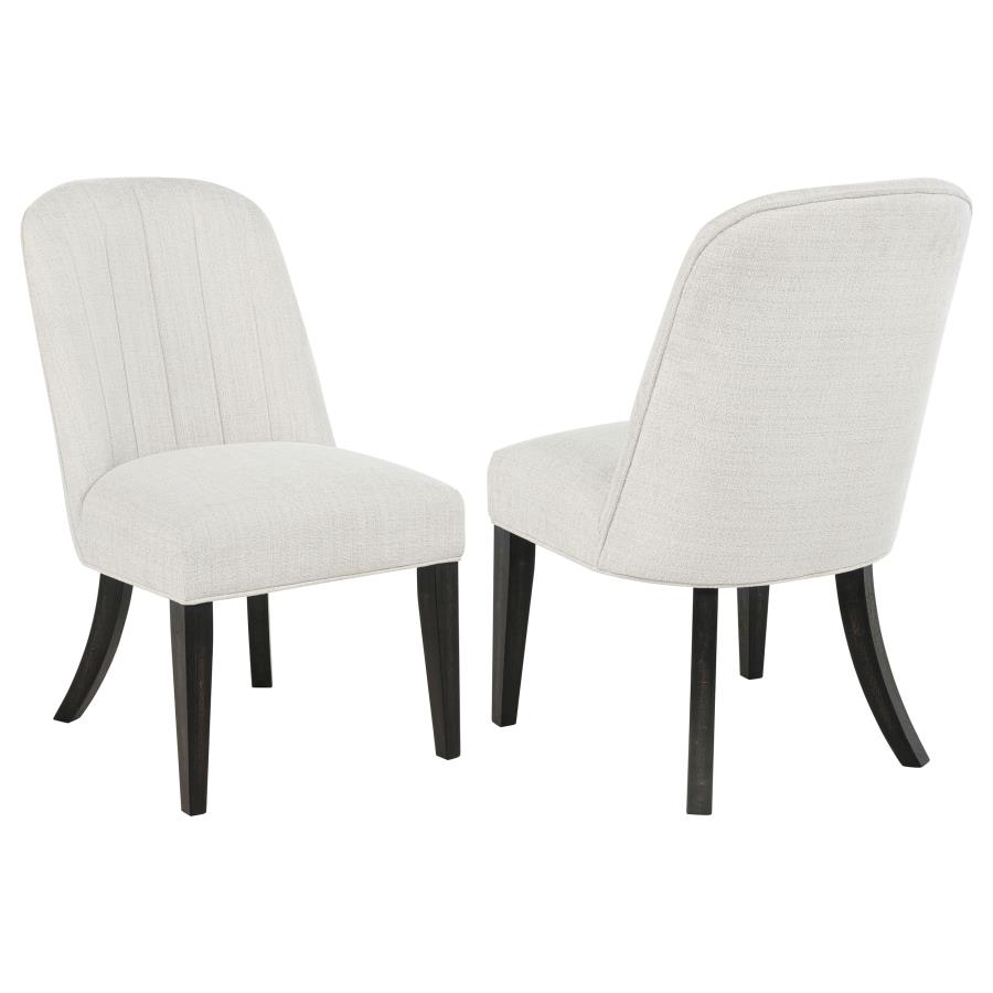 (image for) Leandro Upholstered Dining Side Chair Cream (Set of 2)