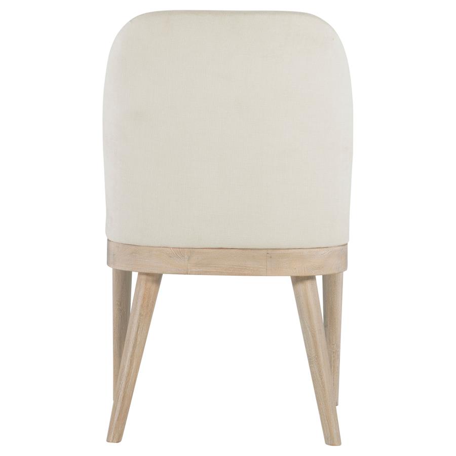 Solano Upholstered Dining Side Chair Beige (Set of 2)