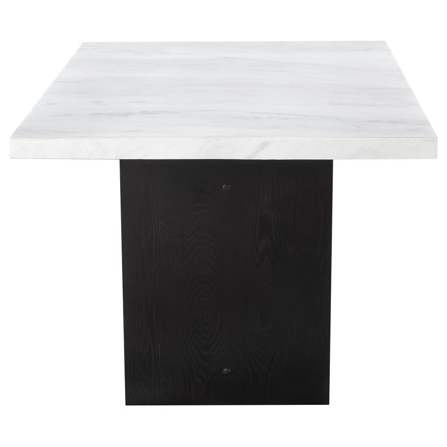 (image for) Osborne 72-inch Marble Top Dining Table Rustic Espresso