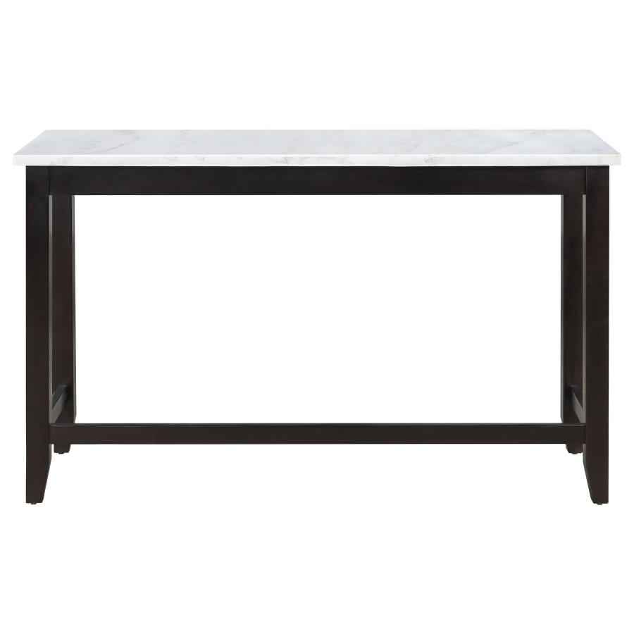 (image for) Toby 60-inch Marble Counter Dining Table Rustic Espresso