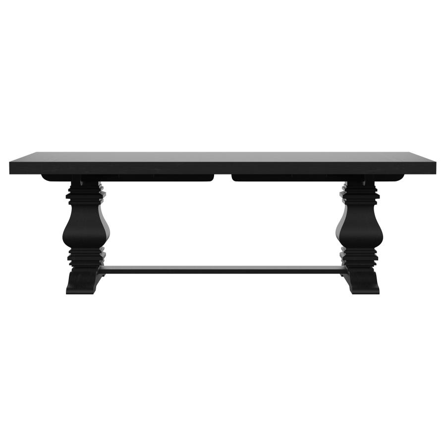 (image for) Florence 126-inch Extension Dining Table Distressed Black