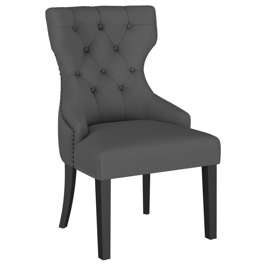 (image for) Baney Fabric Upholstered Dining Side Chair Grey and Black - Click Image to Close