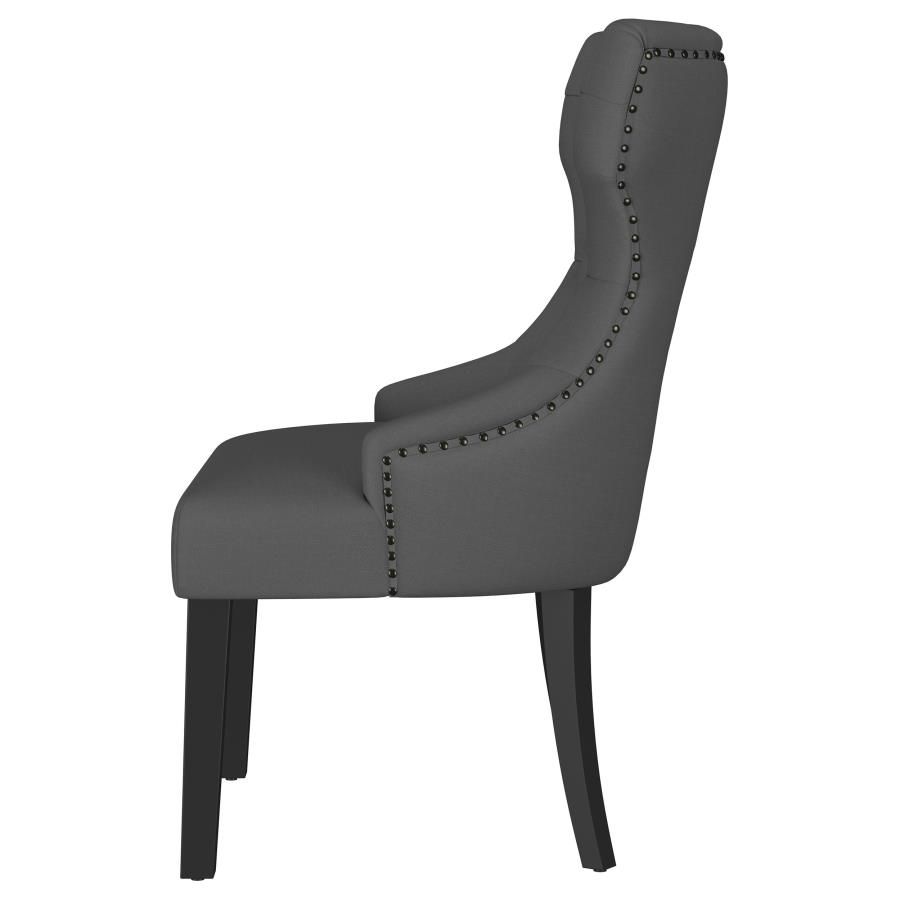 (image for) Baney Fabric Upholstered Dining Side Chair Grey and Black