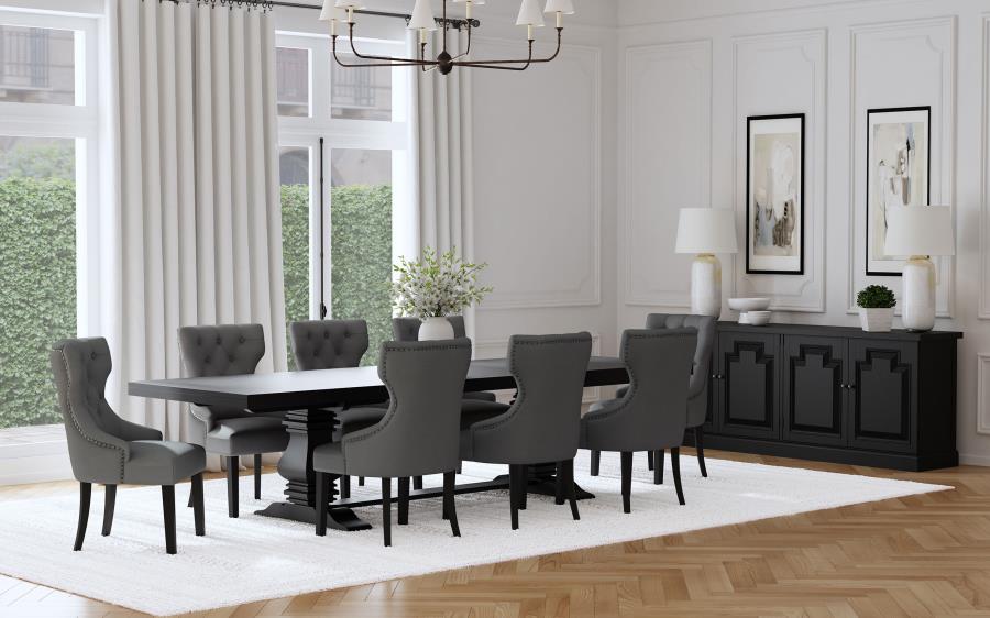 (image for) Baney Fabric Upholstered Dining Side Chair Grey and Black