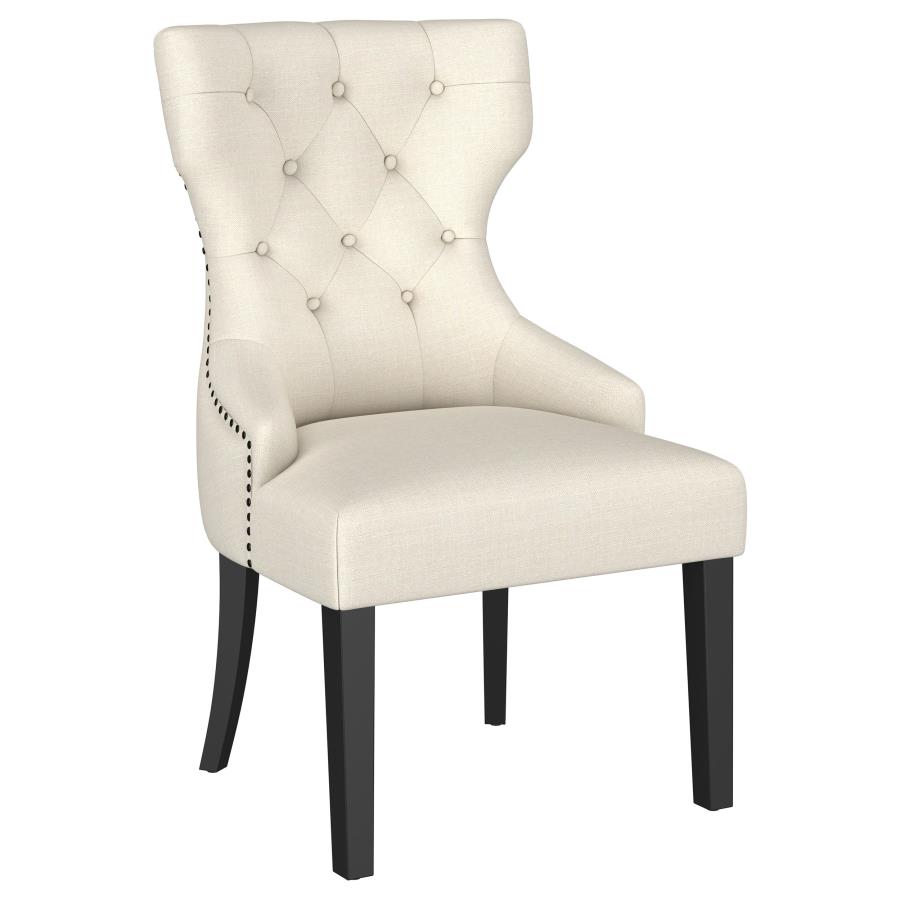 (image for) Baney Fabric Upholstered Dining Side Chair Beige and Black - Click Image to Close