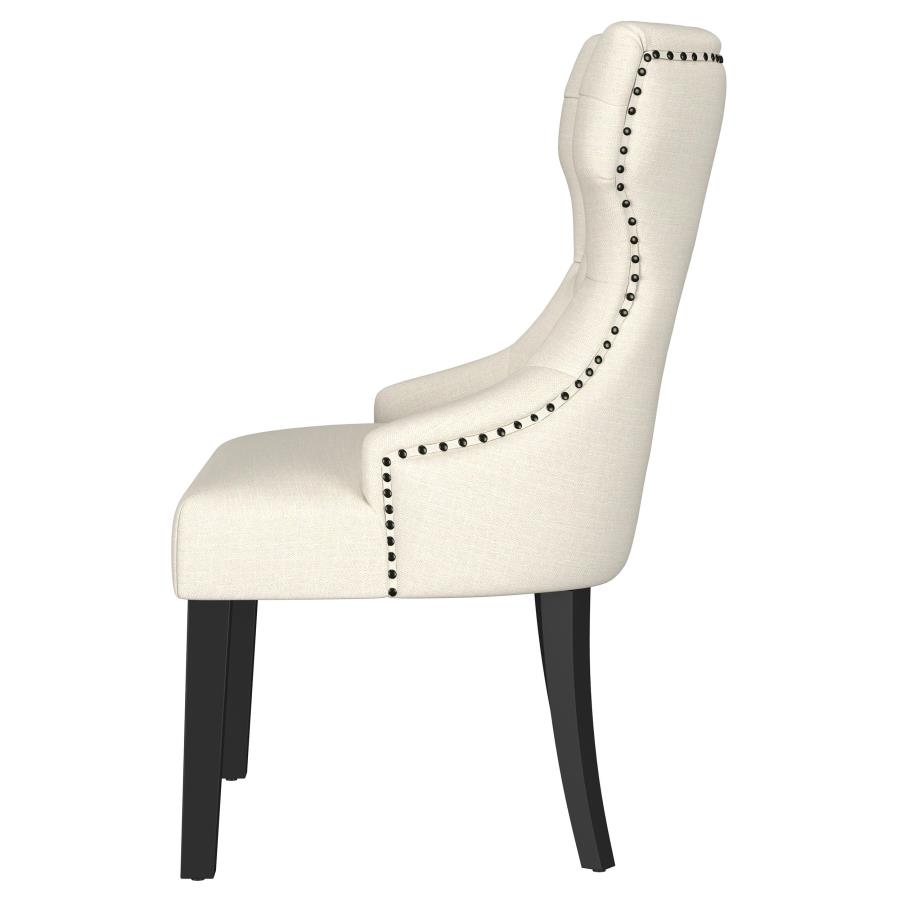 (image for) Baney Fabric Upholstered Dining Side Chair Beige and Black