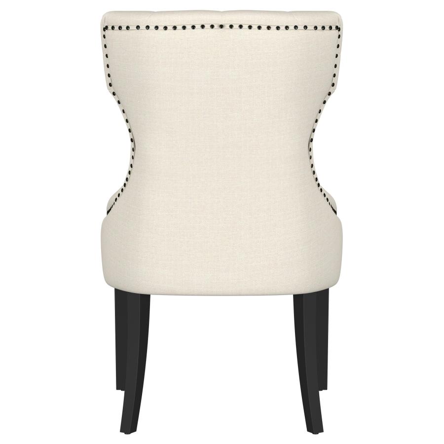 (image for) Baney Fabric Upholstered Dining Side Chair Beige and Black