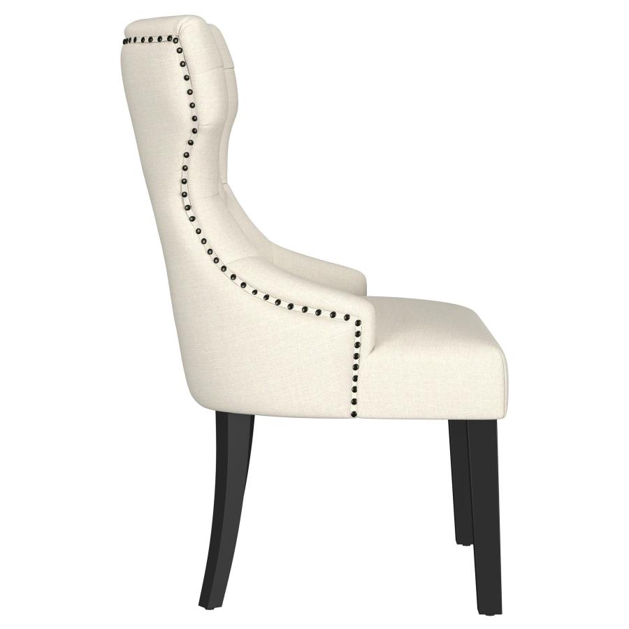 (image for) Baney Fabric Upholstered Dining Side Chair Beige and Black